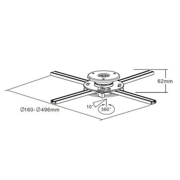 Kimex Support plafond 16-33 cm 