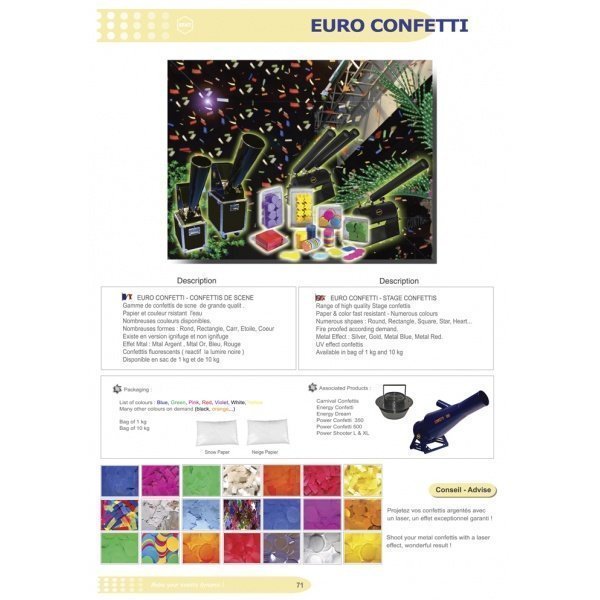 Eurosmoke CONFETTI RECTANGLE 1Kg