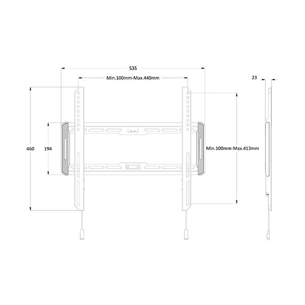 MB Suppor fixe 32''-55'' WALLMOUNT