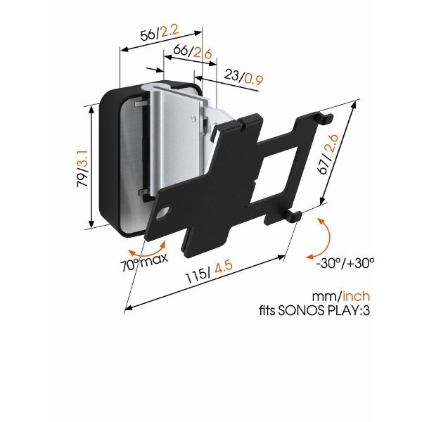 Vogel's SOUND 4203 - Support mural pour Sonos PLAY:3