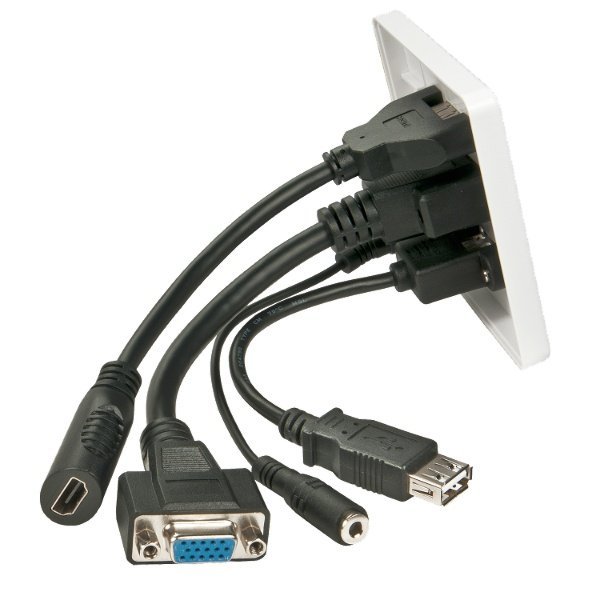Lindy Plaque Murale VGA/HDMI/USB/Jack 3.5mm Stéréo ( lindy 60220 )
