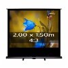 Kimex Transportable projection screen Pull Up 200 x 150 m format 4: 3