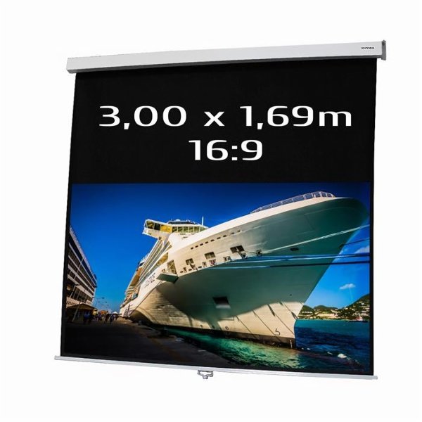 Kimex Manual projection screen 300 x 169m format 16: 9