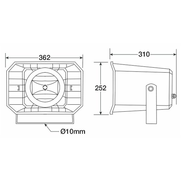 Audiophony PHP650 - Projecteur de son 50W 100V / 8 ohms IP55