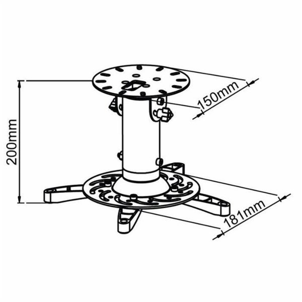 Kimex Projector Ceiling Mount Height 20cm White