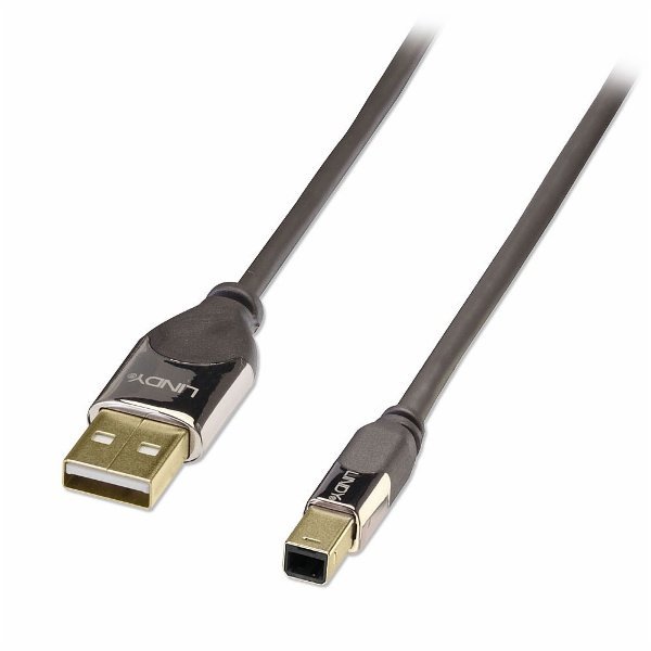 Lindy USB 2.0 CROMO cable type A / B 5m | Hifi-VidÃ©o