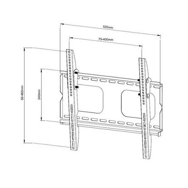 Kimex Support mural fixe pour écran TV LCD LED 23-55 fonction antivol