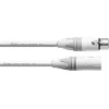 Câbles Pro-HP-Micro-DMX  Cordial Câble XLR mâle/XLR femelle - 2.5m blanc