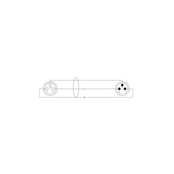 Cordial Câble XLR mâle/XLR femelle - 2.5m blanc