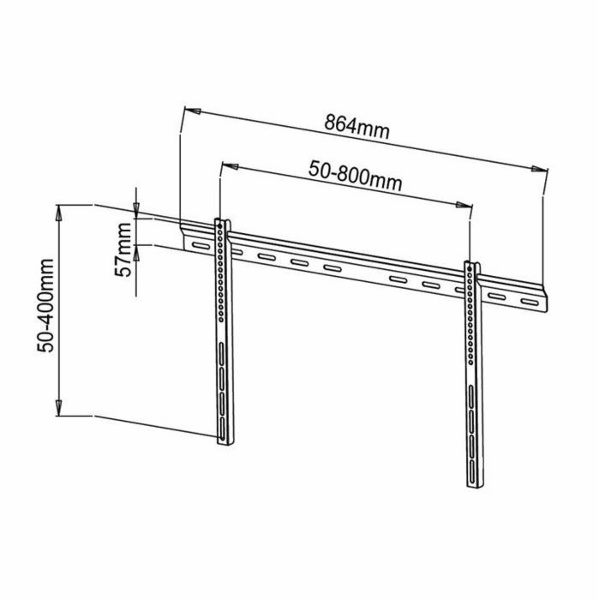 Kimex Support mural fixe pour écran TV LCD LED 42-70